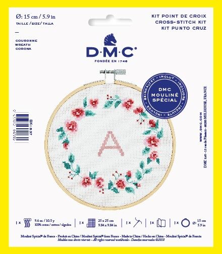 DMC Cross Stitch Wreath BK1837 - Click Image to Close